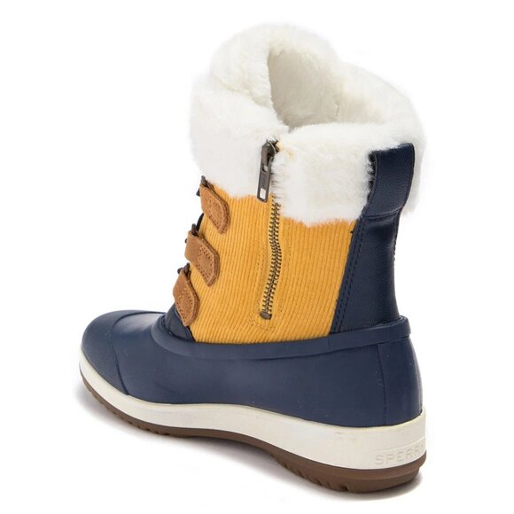 NEW Sperry Pacifica Alpine Waterproof Corduroy Faux Fur Trim Boots Sz. 11 - Picture 2 of 3